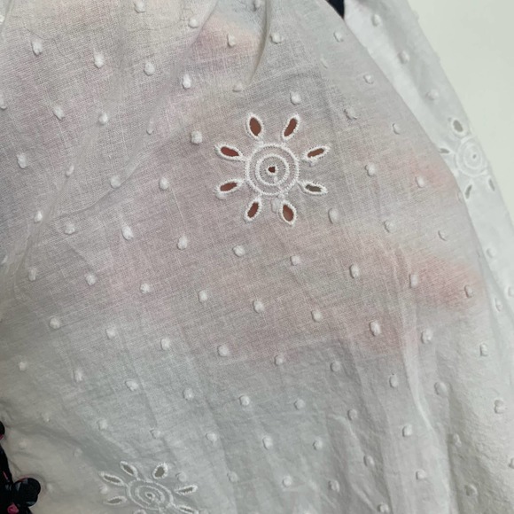 Matilda Jane Snow Globe Boho Peasant Floral Swiss Dot Puffed Blouse XXL - Picture 7 of 14